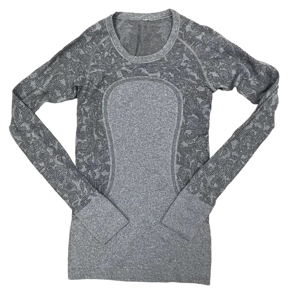 Lululemon Swiftly Tech Long Sleeve Crew Gray Size 4 Athletic Top0